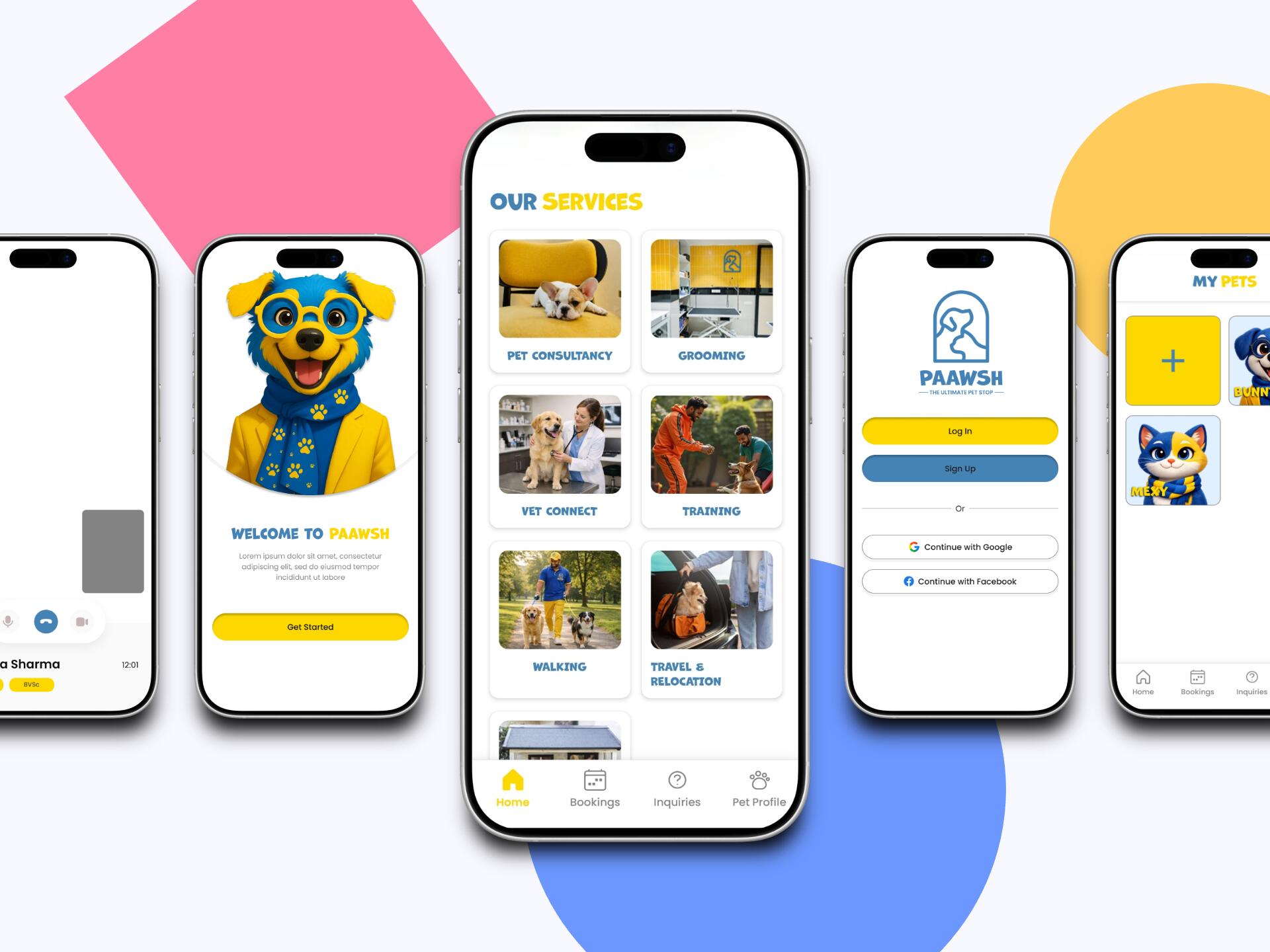 Paawsh Pet Tech Consumer Mobile App